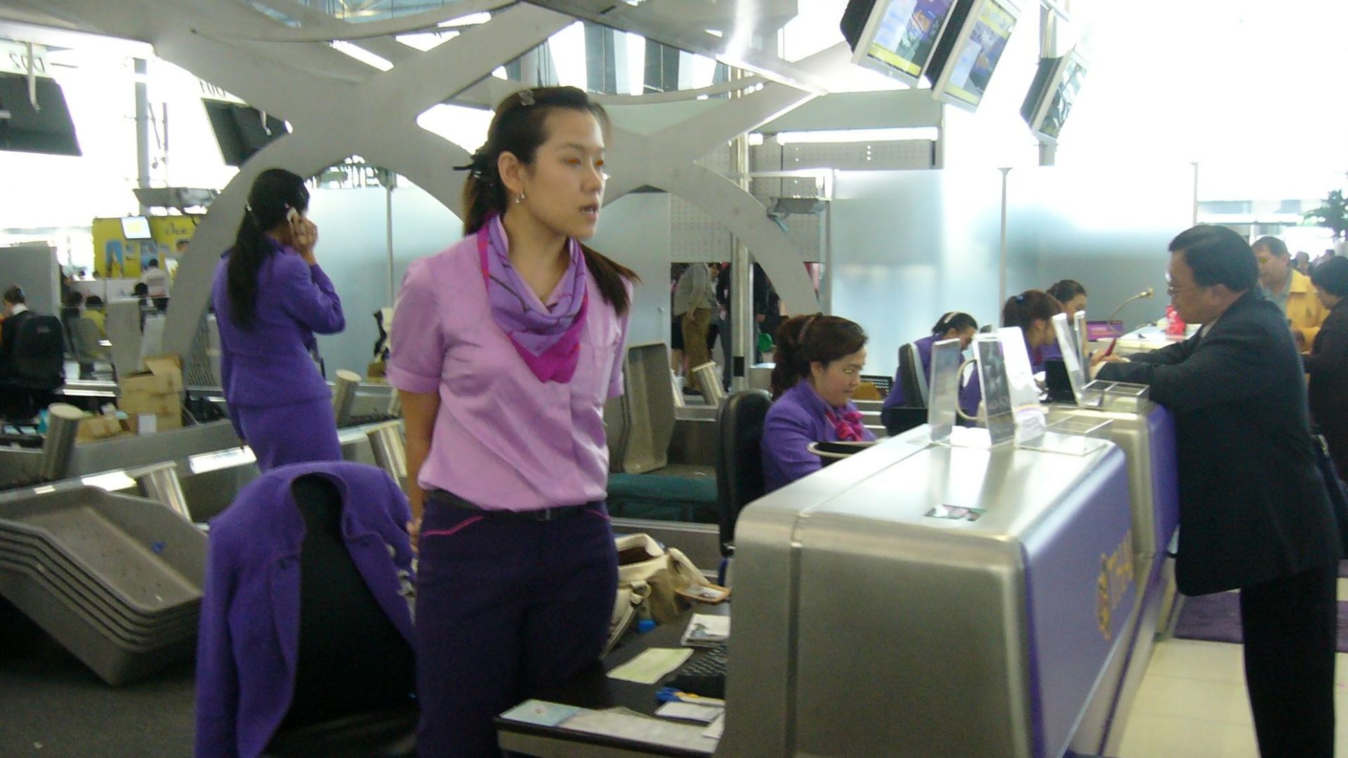 Thai Airways International Check-In-Counters at Suvarnabhumi International Airport, Thailand