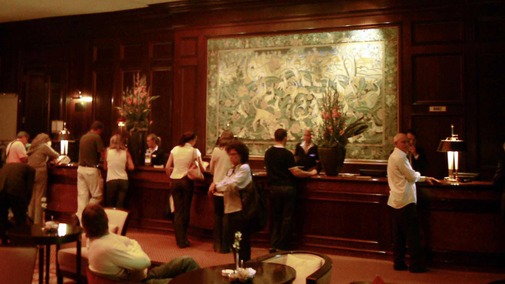 Front desk at Hotel Kempinski