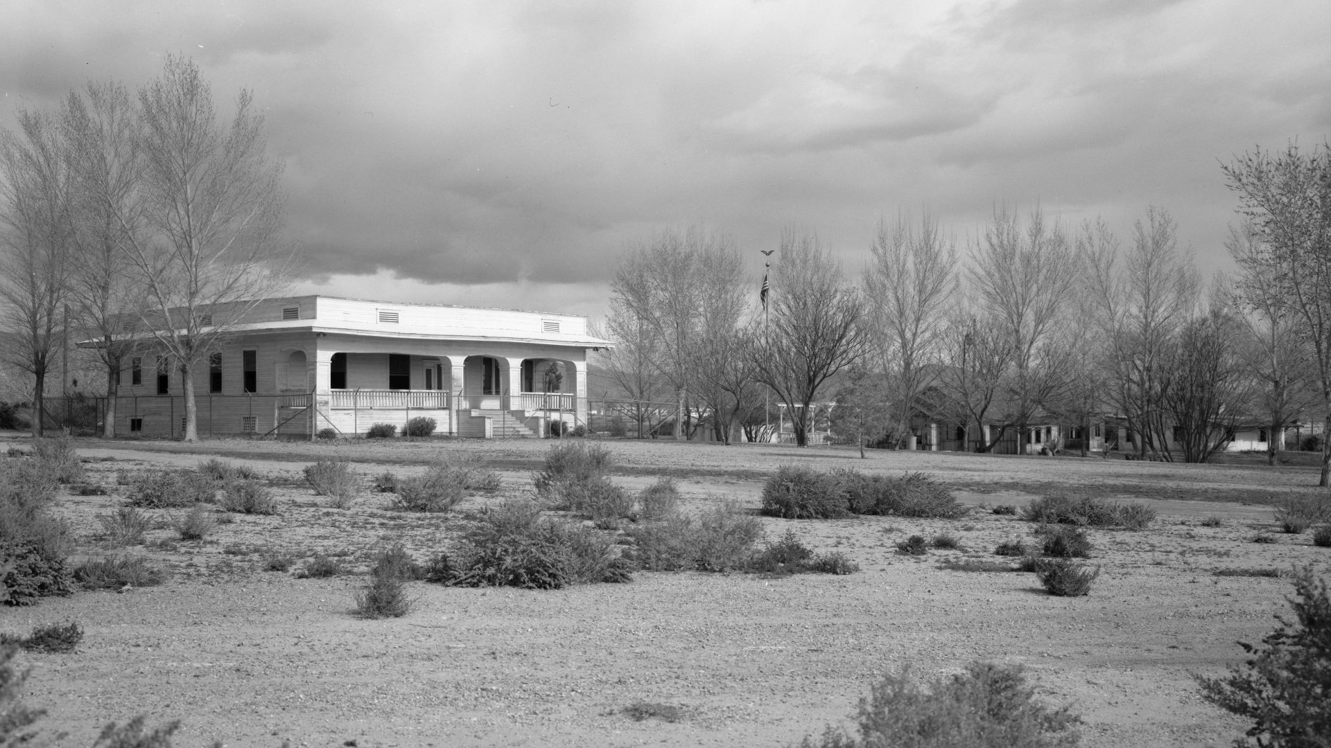 Adobe house at the Kyle Ranch, located northeast of the intersection of Commerce Street and Carey Avenue in North Las Vegas, Nevada, United States.  Built in 1855, the ranch is listed on the National Register of Historic Places.