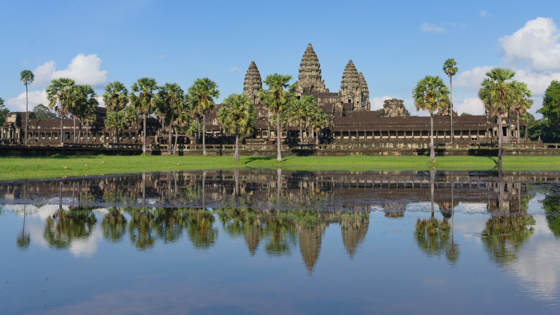 Angkor Wat with its reflection
