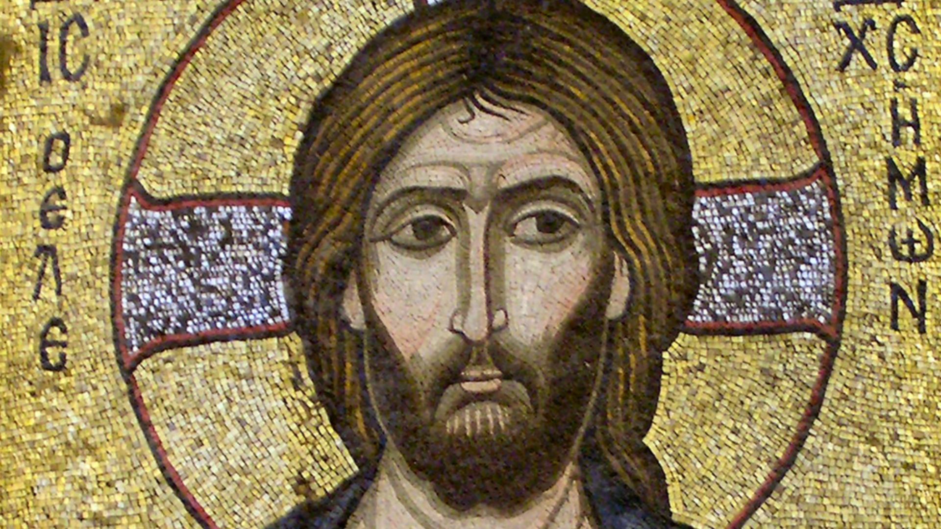Mosaic Icone with Christ the Merciful (1100-1150)

Museum für Byzantinische Kunst, Bode-Museum, Berlin, Germany