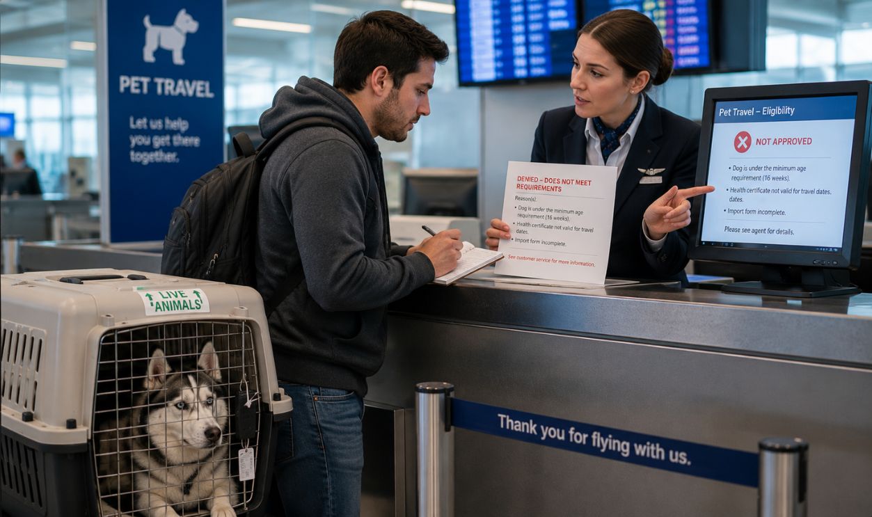 Pet travel denial at check-in