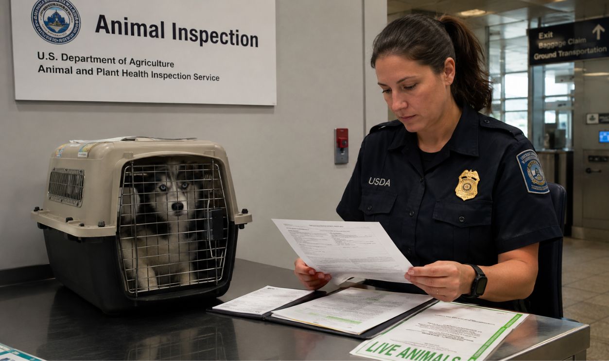 Animal inspection at the airport