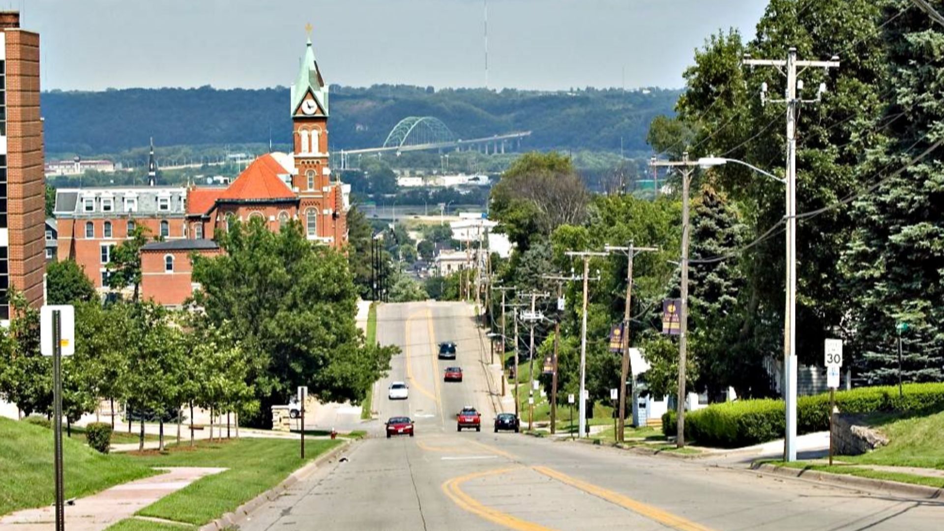 View from Loras College in Dubuque, Iowa, USA