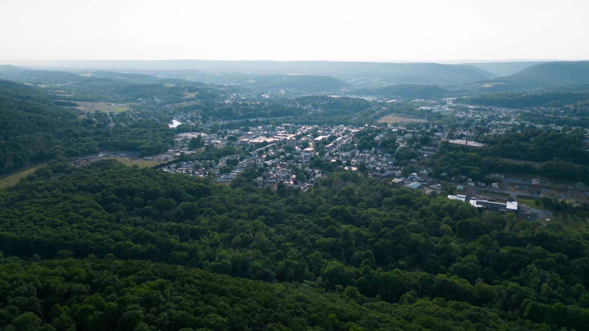 Aerial photograph of Schuylkill Haven and surrounding areas, looking from North Mannheim Township