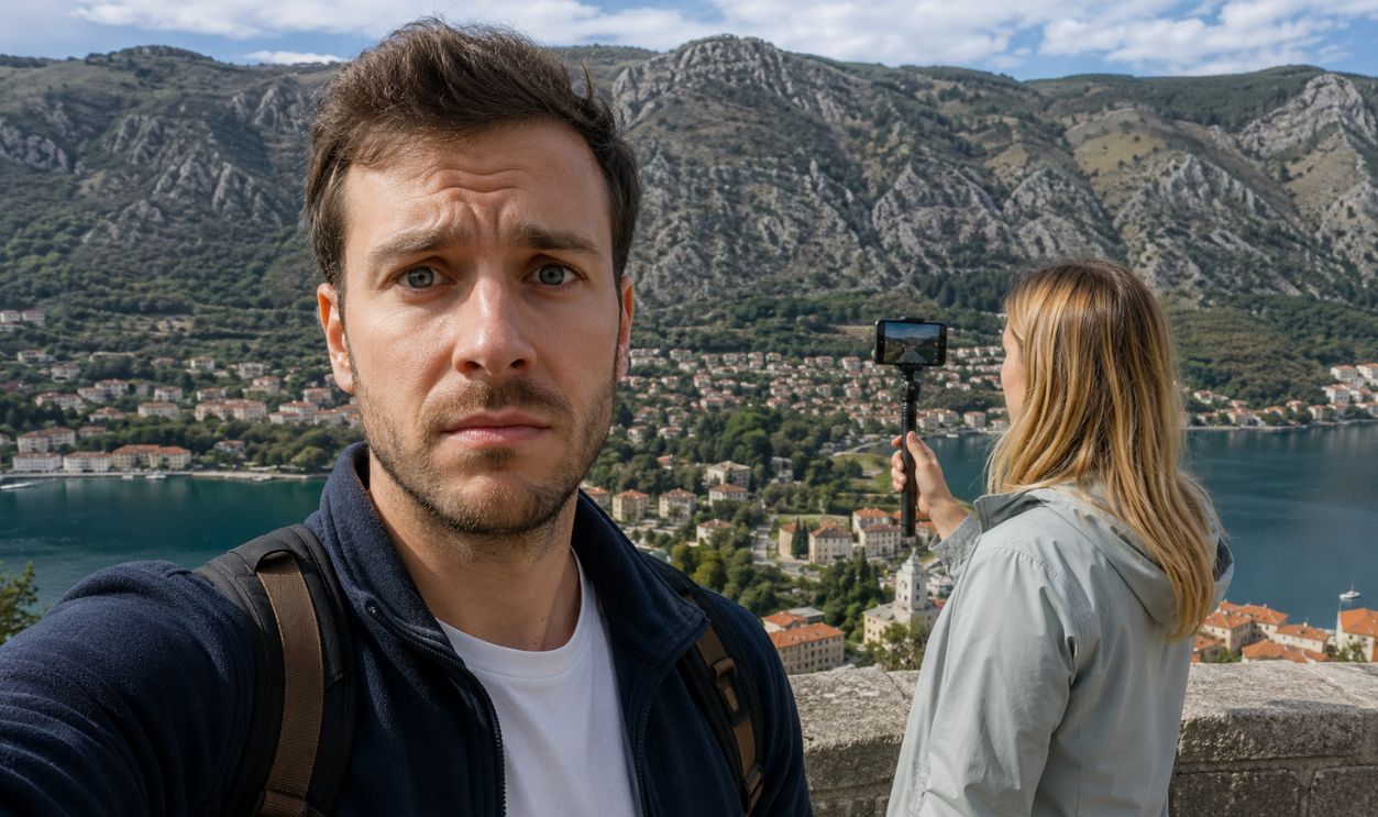 My travel companion spent the entire trip filming content
