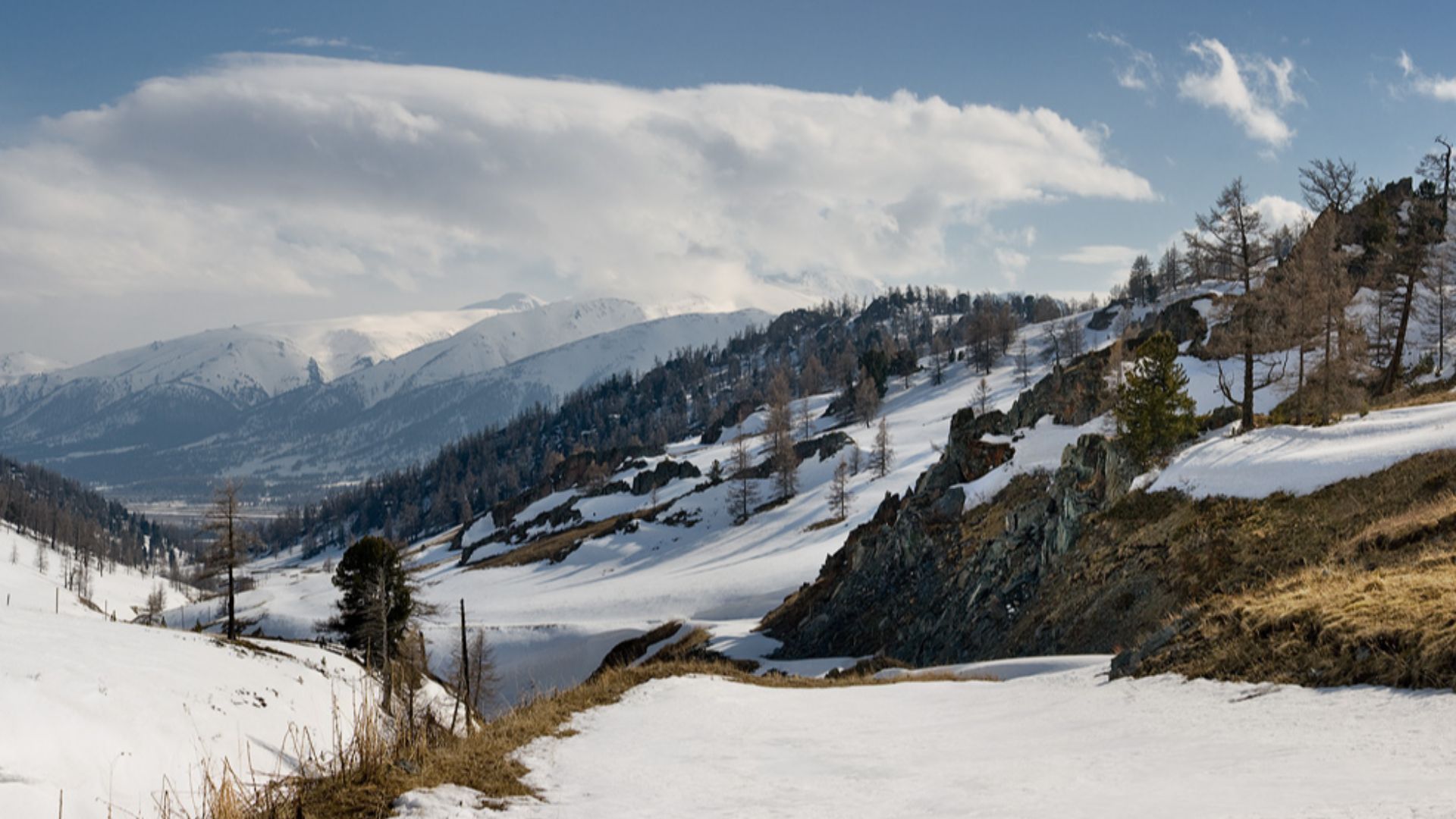 Burkhat pass, border of Sarymsakty and Tarbagatay mountains ranges, East Kazakhstan