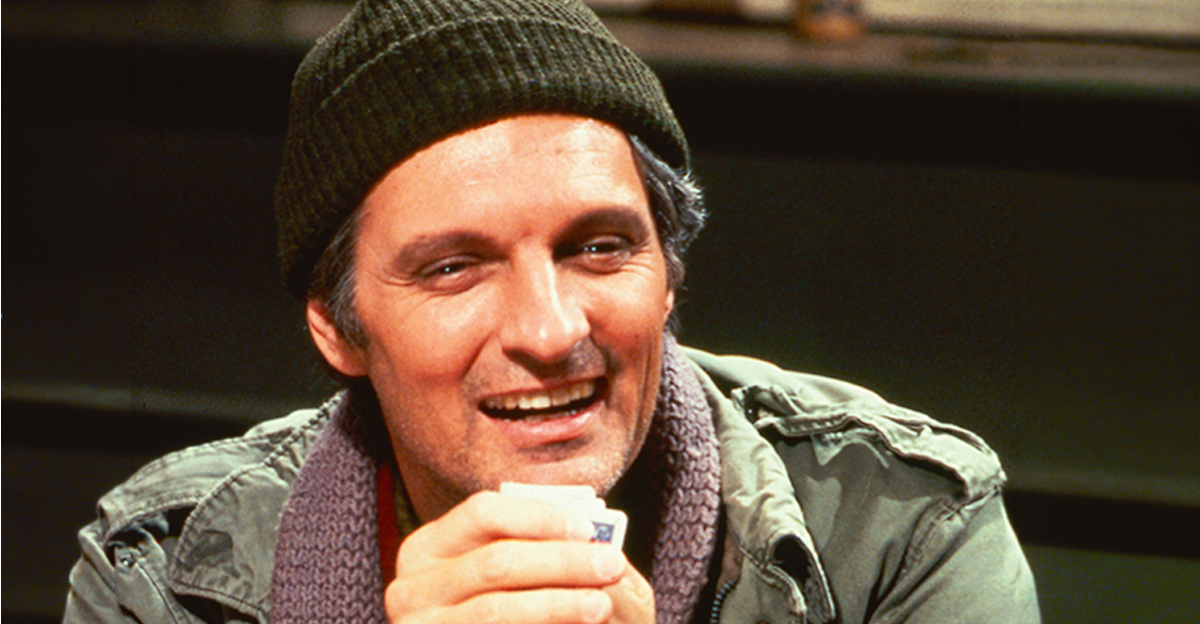 Actor Alan Alda in a promotional portrait for the television series 'M*A*S*H, circa 1972