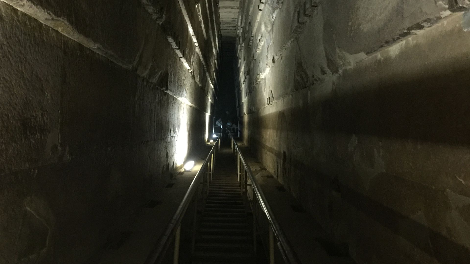 A view of the Great Pyramid of Giza Grand Gallery November 2015.