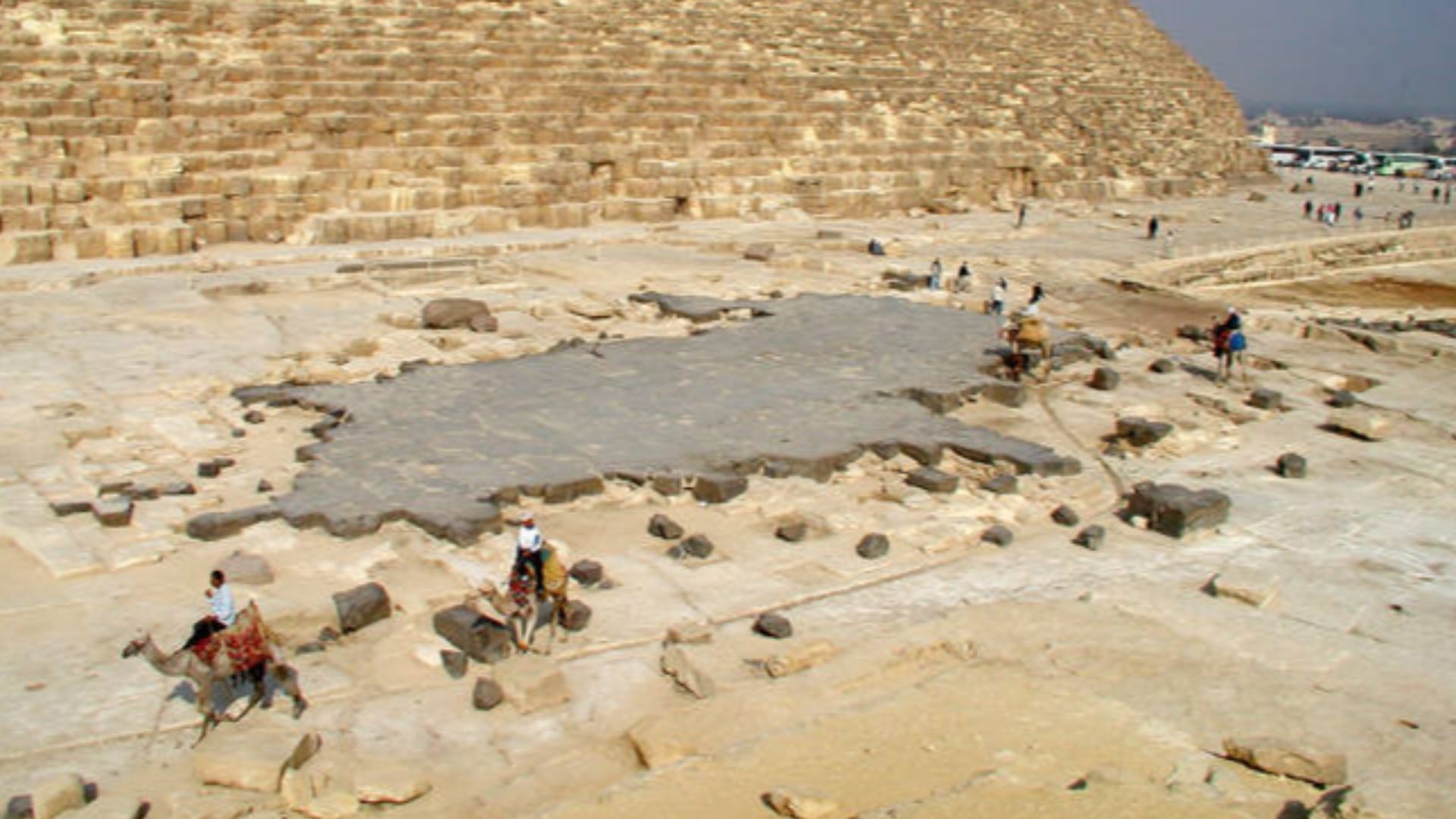 Vestiges du temple funéraire du complexe de Khéops