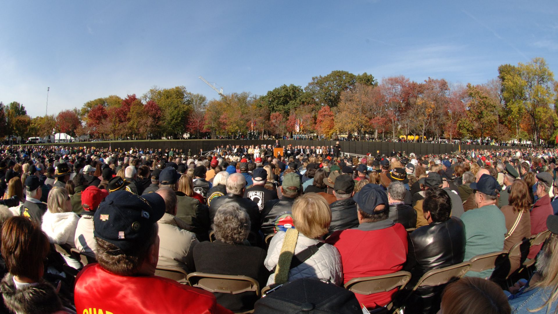 Complete assignment is listed as: Subject: Veterans Day ceremony [and aftermath] at the Vietnam Veterans Memorial, Washington, D.C., where Secretary Dirk Kempthorne [delivered the opening remarks, and joined participating dignitaries including the former 