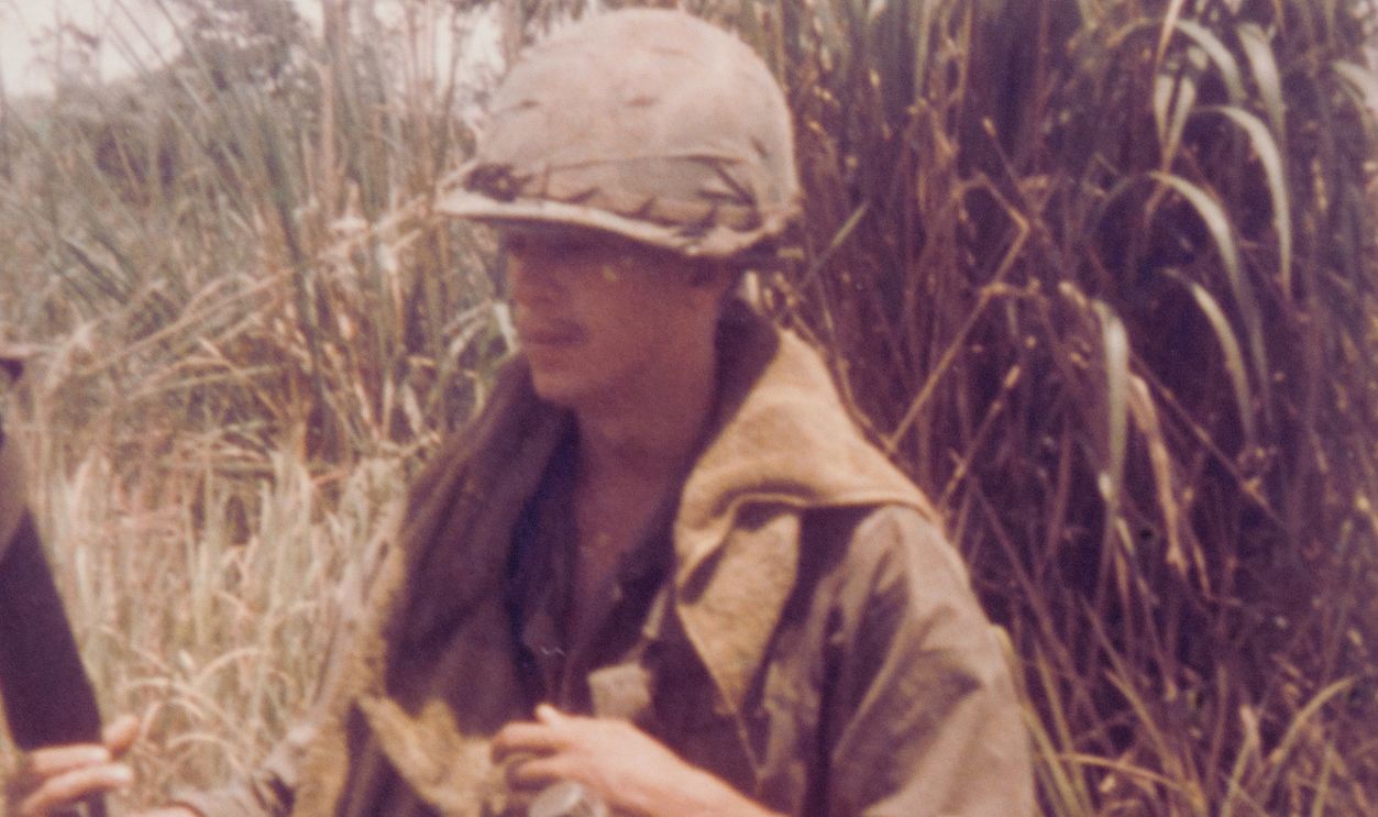 Jan Scruggs is seen while serving in Vietnam. Scruggs began collecting donations after coming up with the concept of the Vietnam Veterans Memorial. 