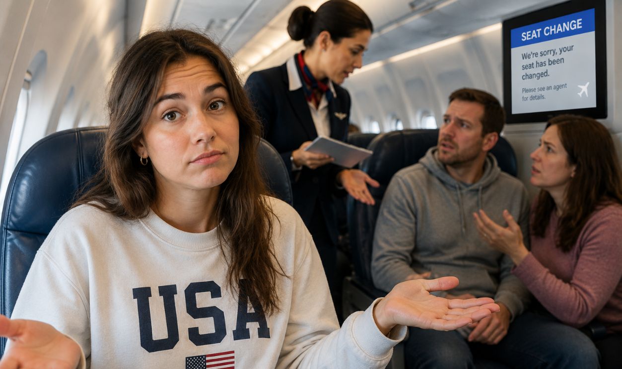woman in plane