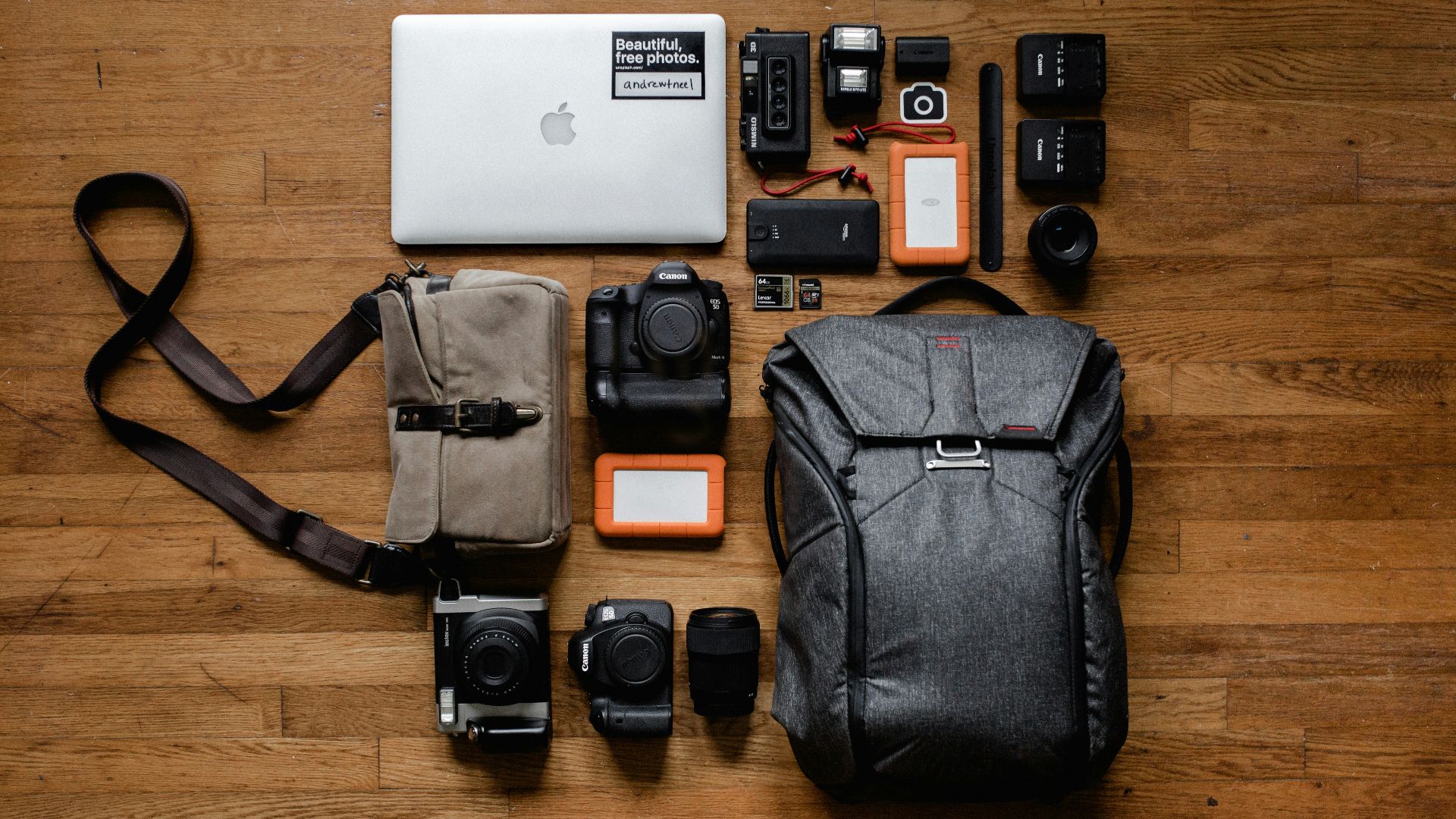 black DSLR cameras and lenses