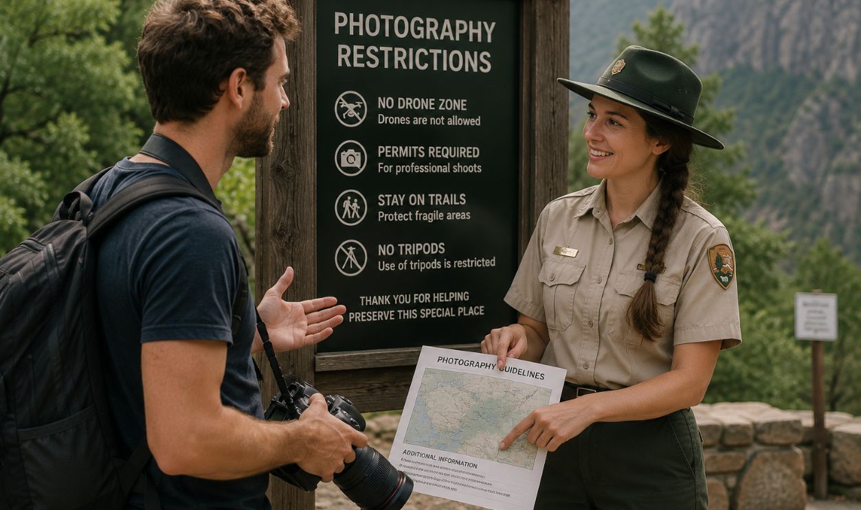 Photography guidelines at scenic park