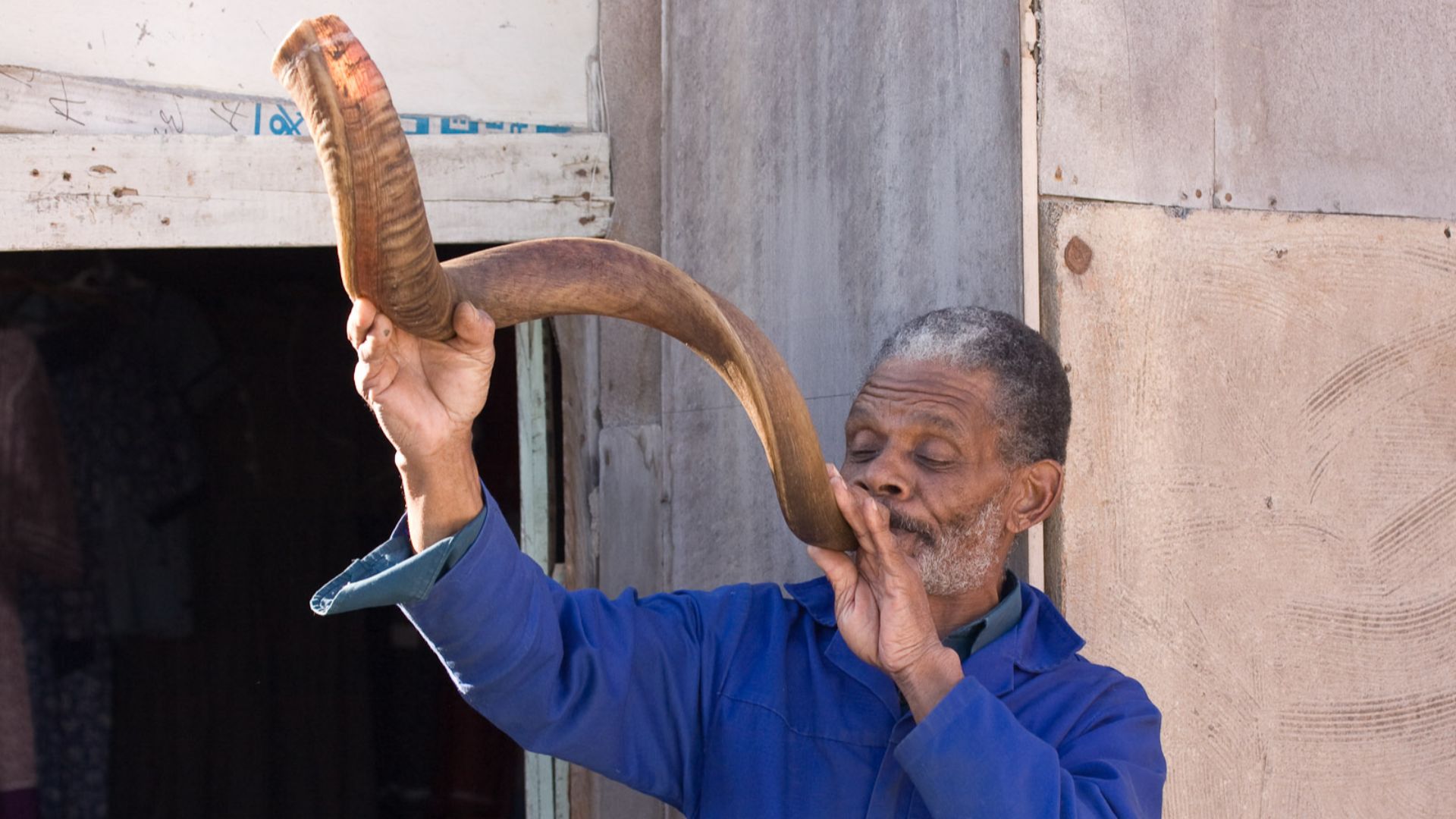 Nama man greeting us