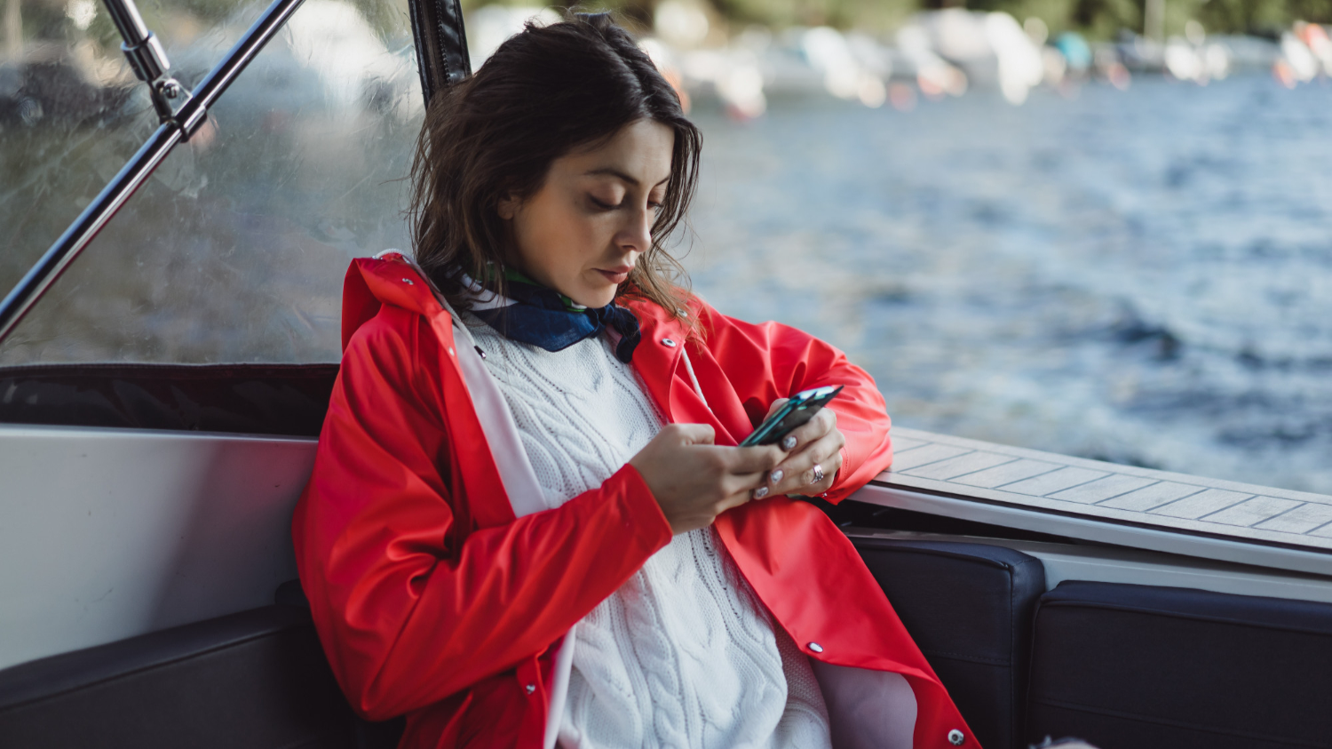 Beautiful-Young-Woman-Taking-Pictures-Smartphone