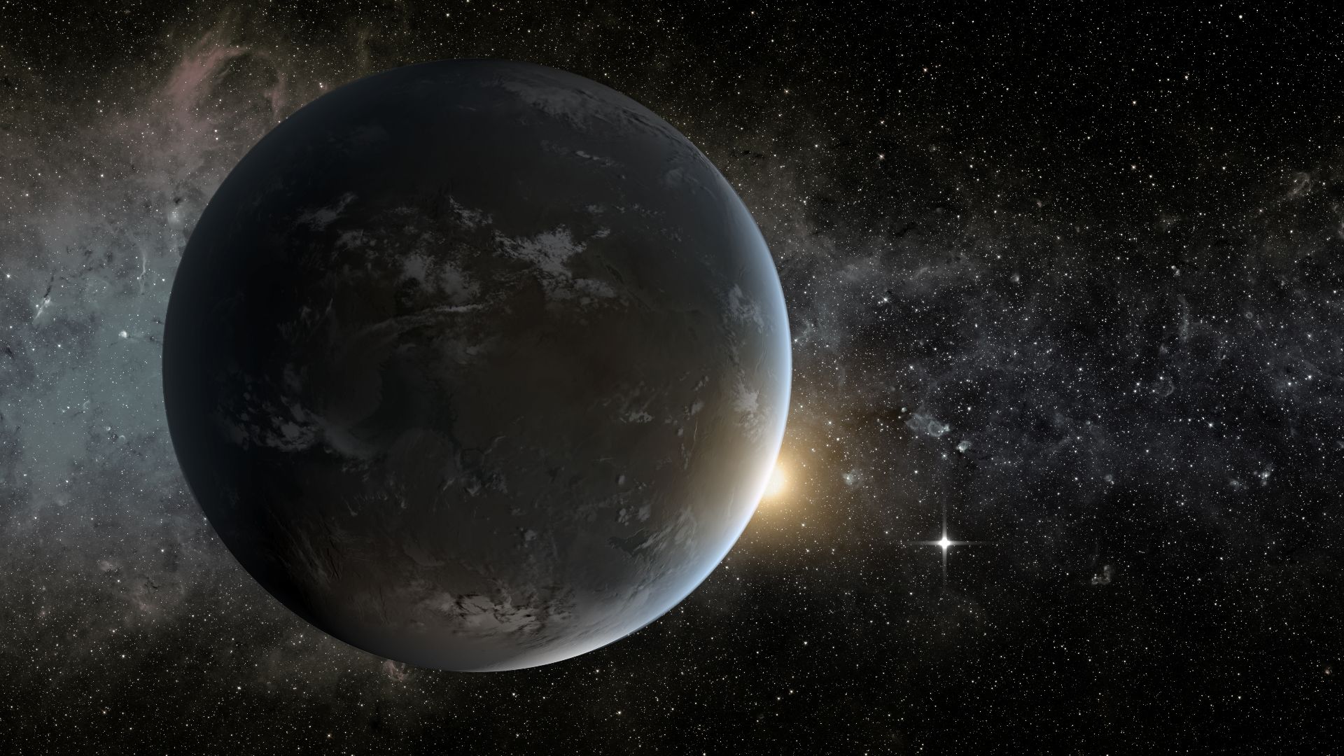 Kepler-62f with 62e as Morning Star
http://www.nasa.gov/mission_pages/kepler/multimedia/images/kepler-morningstar.html
http://www.nasa.gov/images/content/742541main_Kepler-62MorningStar-1_full.jpg
The artist's concept depicts NASA's Kepler misssion's smal