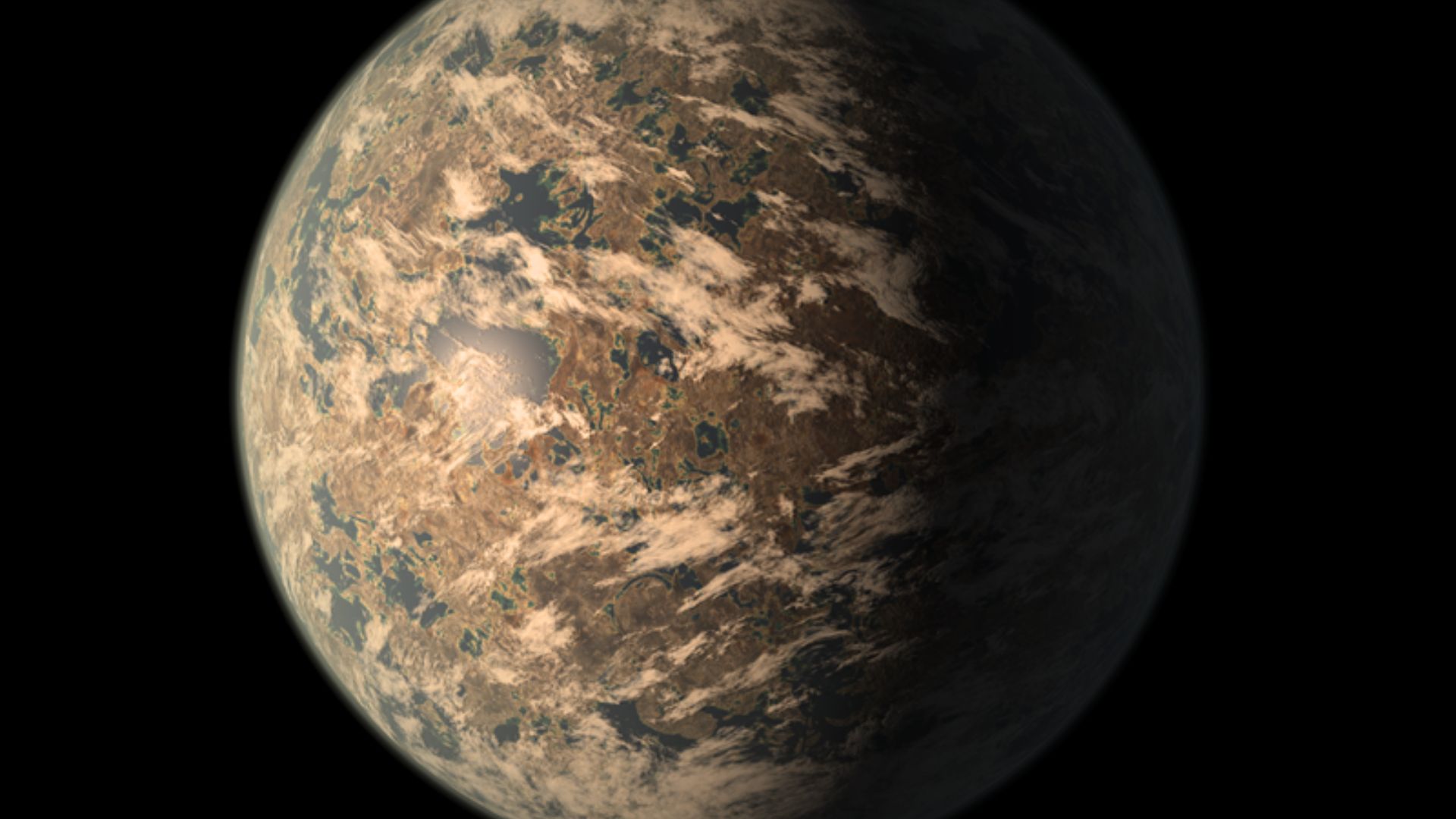 Artist's impression of TRAPPIST-1e planet, as of 2018