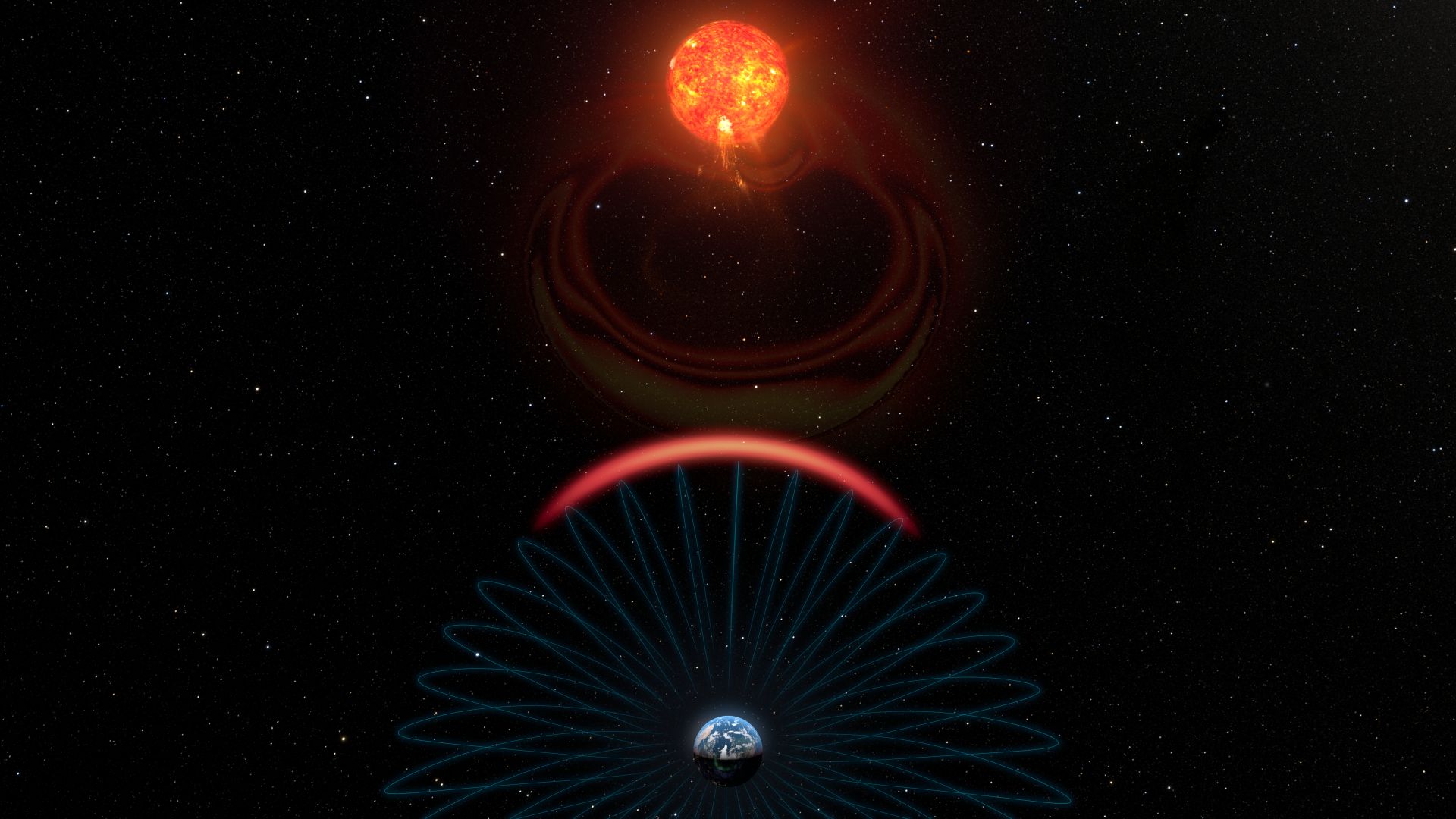 Unpredictable and temperamental, the Sun is a violently raging star. Every second, it sends out millions of tonnes of material, some of which heads straight in our direction. Most dramatically, solar flares and coronal mass ejections blast clouds of parti