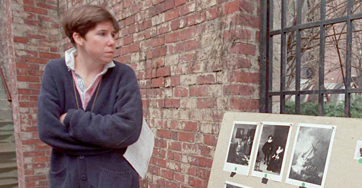 Haas, acting curator of the Isabella Stewart Gardner Museum in Boston, during a news conference outside the museum to show photos of the stolen $300 million in artwork taken in an early morning robbery.