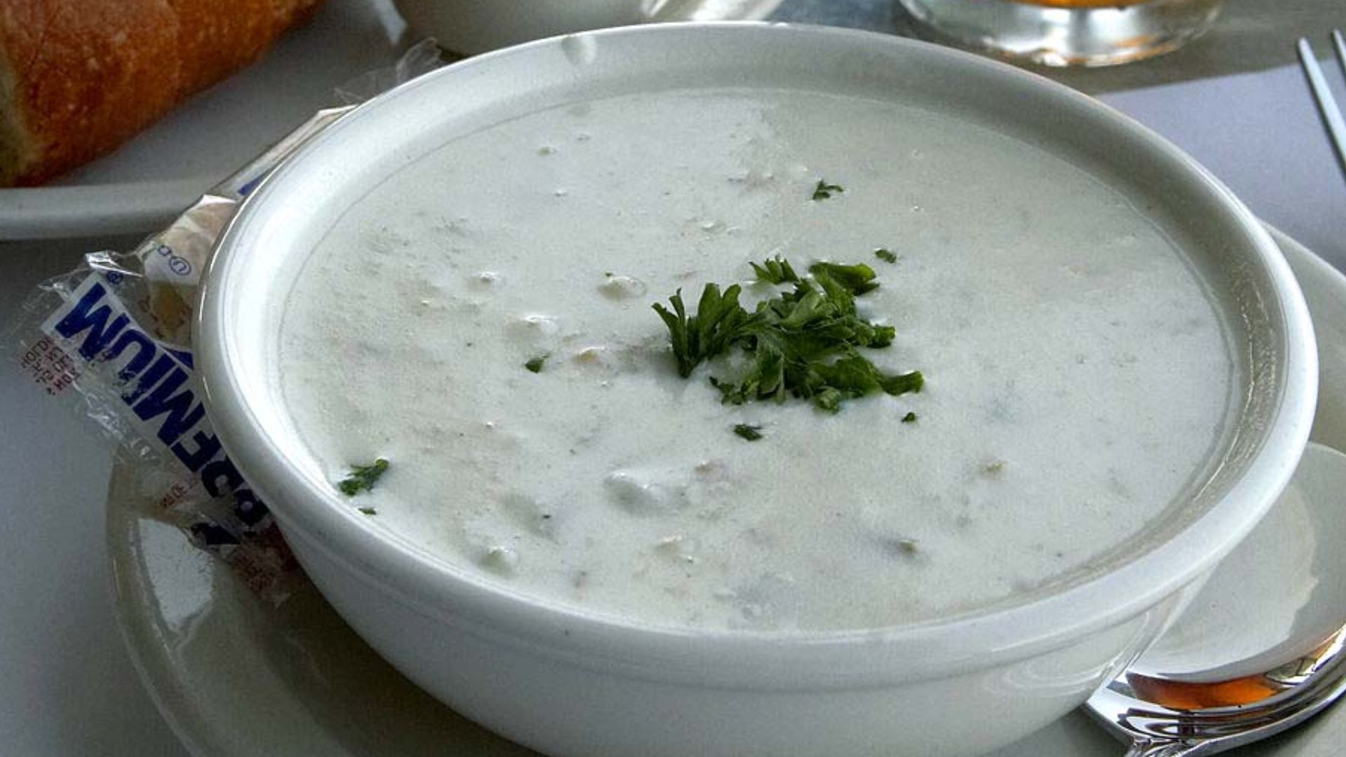 New England clam chowder