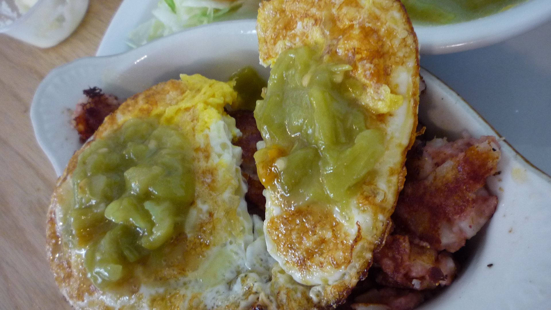 The green chile was good, but the rest was kind of lackluster.