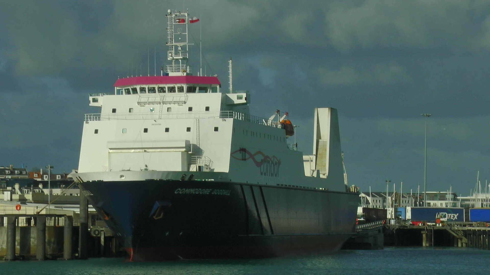 Commodore Goodwill ferry in Guernsey harbour