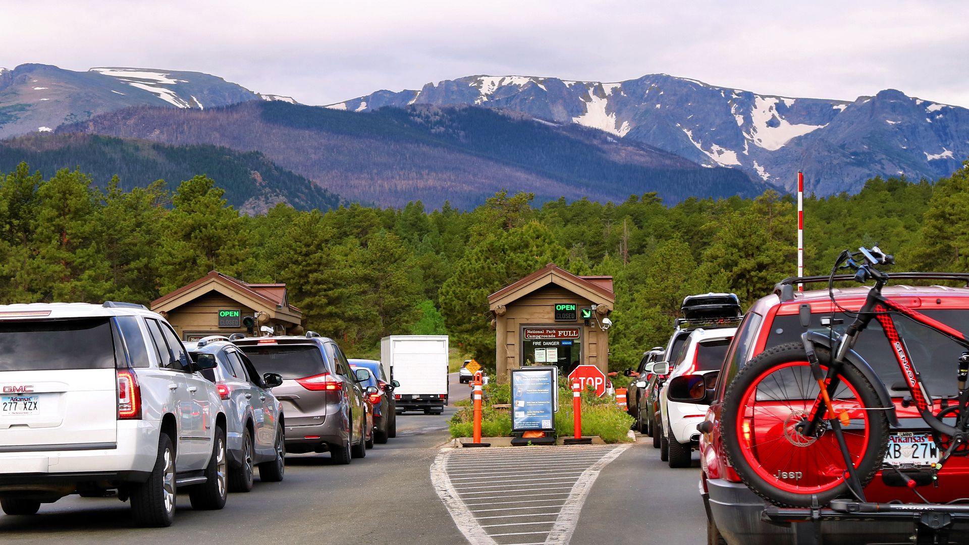The Beaver Meadows (East) entrance to Rocky Mountain National Park near Estes Park, Colorado, United States.