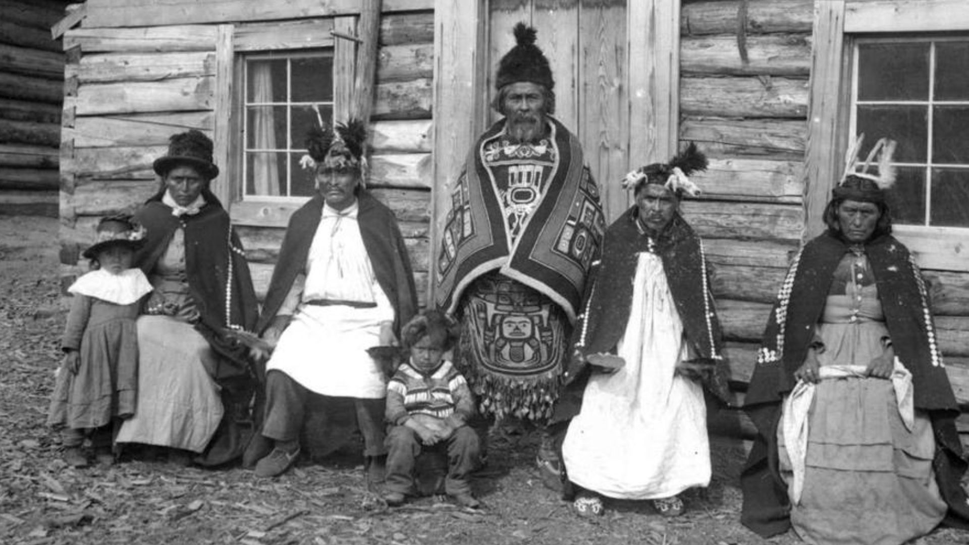 Tahltan shaman and dancers, British Columbia, Canada