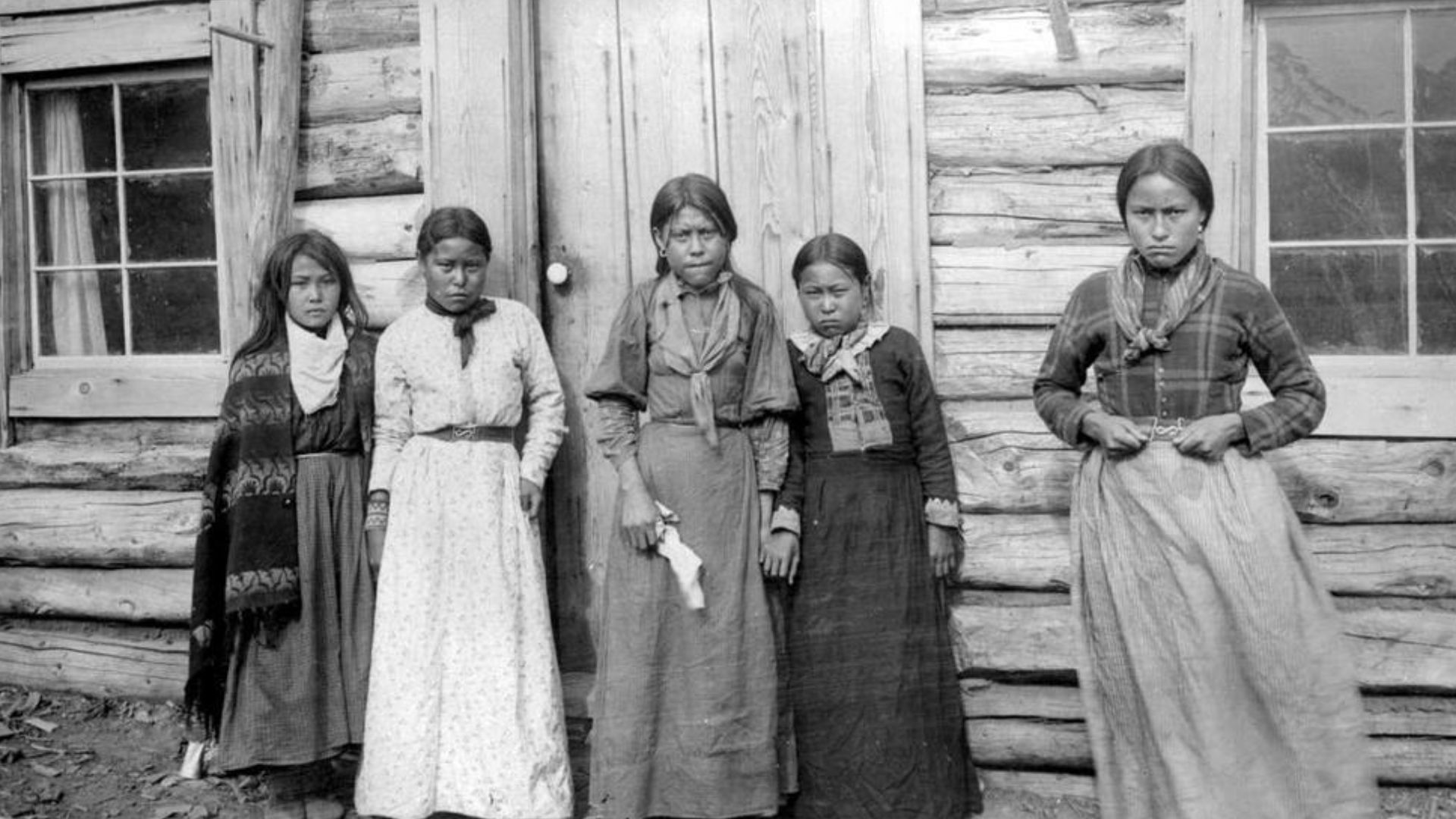 Tahltan girls, Kitimat-Stikine Region, B.C., Canada