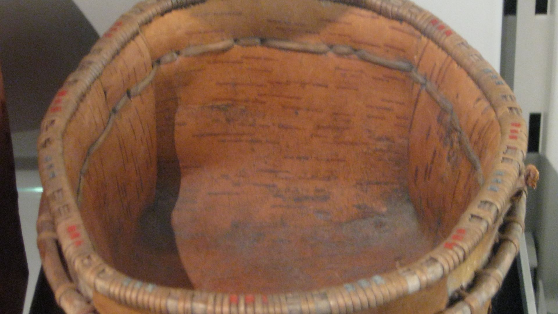 A central Yup'ik or Yupik basket. The Yupik are Alaskan native Indians. This object is today located at UBC's Museum of Anthropology in Vancouver, BC, Canada, where its museum catalogue number is A2.620.