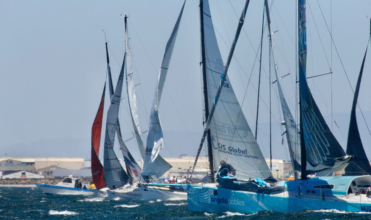 Yachts sail out of Table Bay at the start of the Cape to Rio yacht race off the coast of Cape Town on January 1, 2017. The yachts are competing in the Cape2Rio race -- a 5,600-km (3,500-mile) adventure across the South Atlantic to Rio de Janeiro. A total of 28 yachts will take part in the race, which mixes professional sailors with enthusiastic amateurs on a testing continent-to-continent passage. 