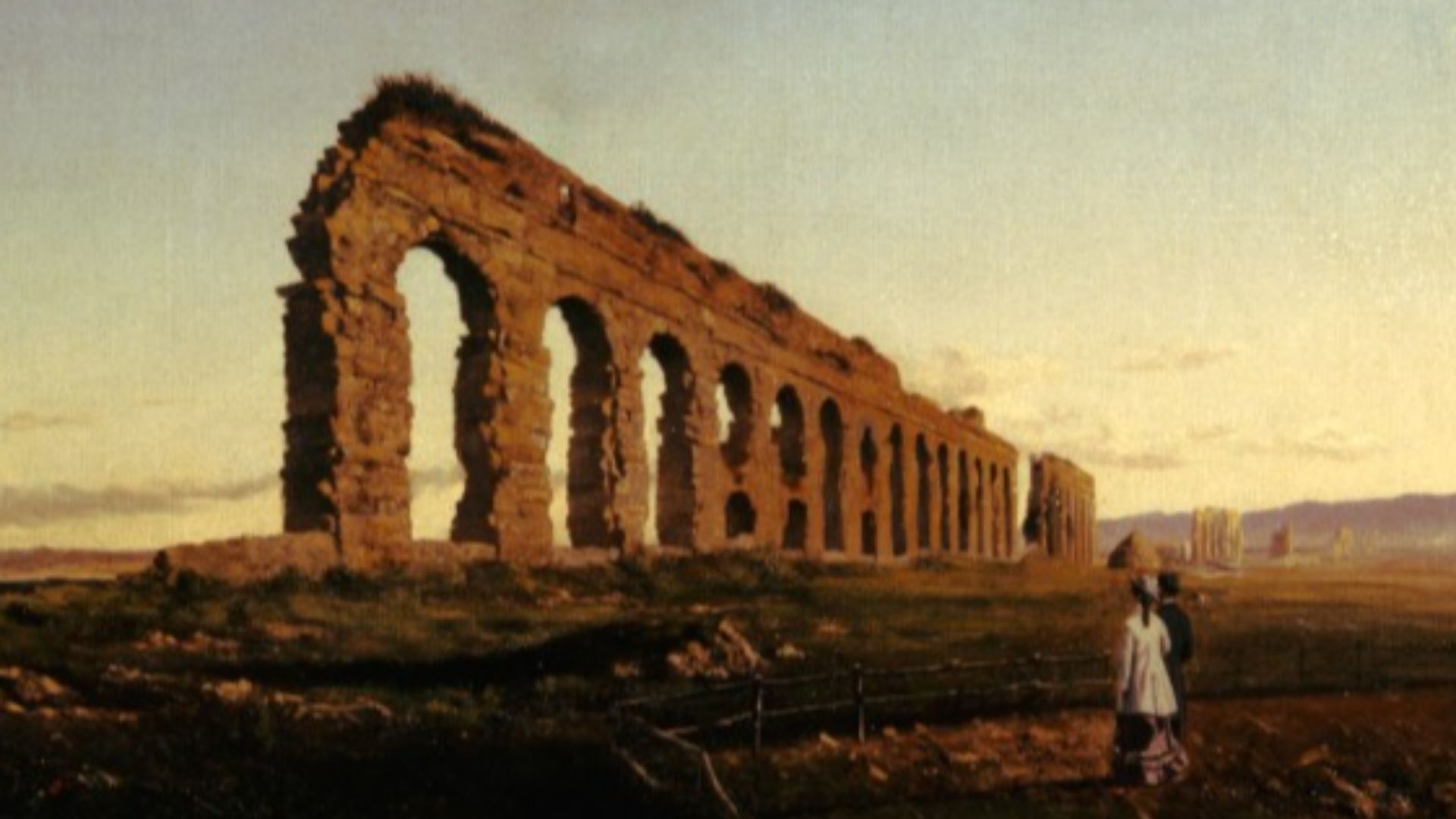 Visit to the Roman aqueduct (1877), by Adolfo Tommasi