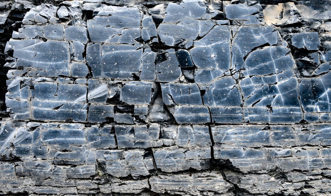 Obsidian Wall, Big Obsidian Flow, Deschutes National Forest, Oregon.