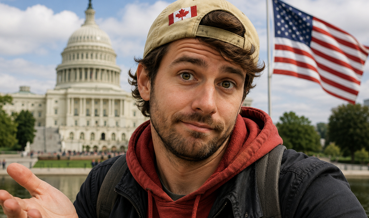 A Canadian man in America