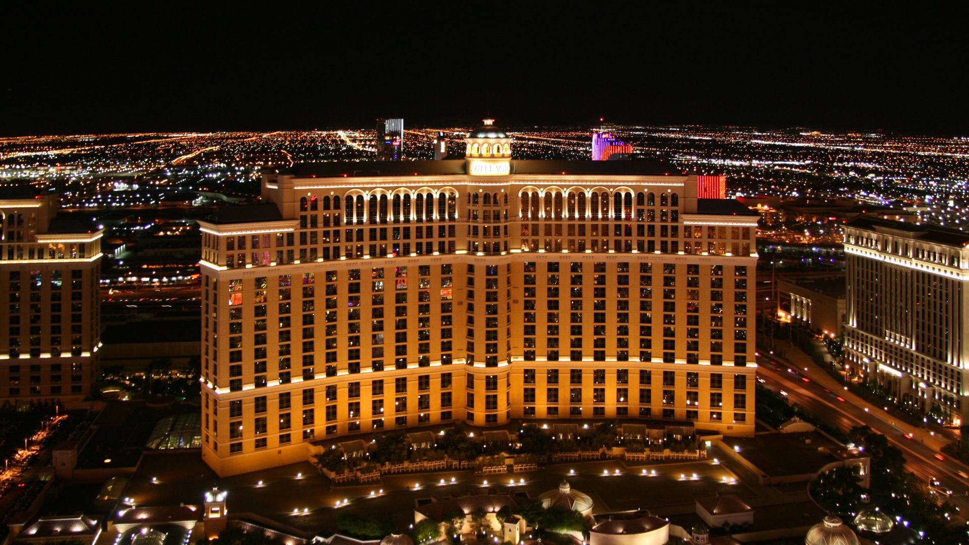 Le Bellagio Hotel & Casino de Las Vegas photographié depuis la Tour Eiffel du Paris - Las Vegas