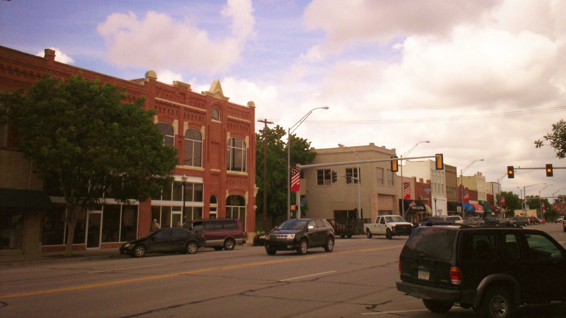 West side of Main Street in historic Downtown Broken Arrow, Oklahoma. Taken by Jordan MacDonald