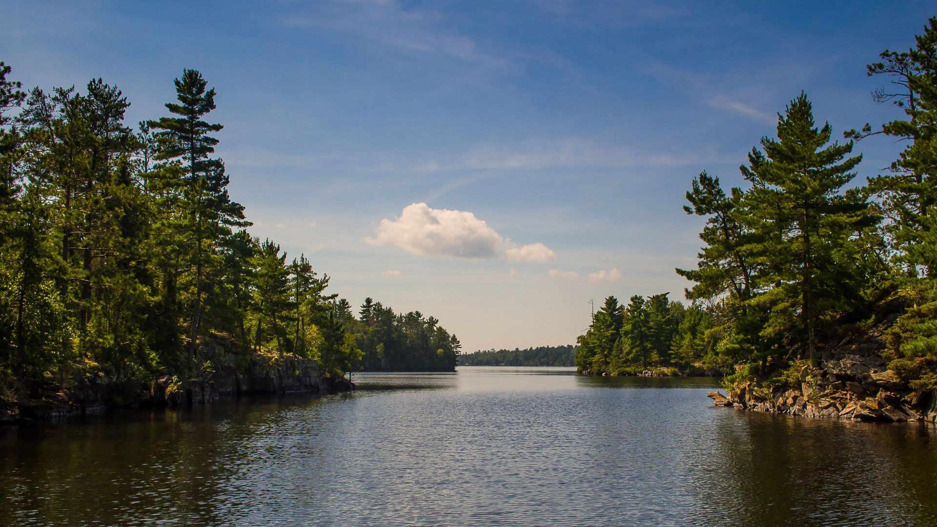 Inside channel on Rainy Lake.