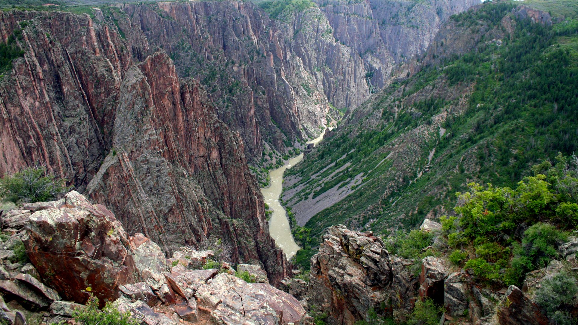The Gunnison River running through the Black Canyon of the Gunnison.