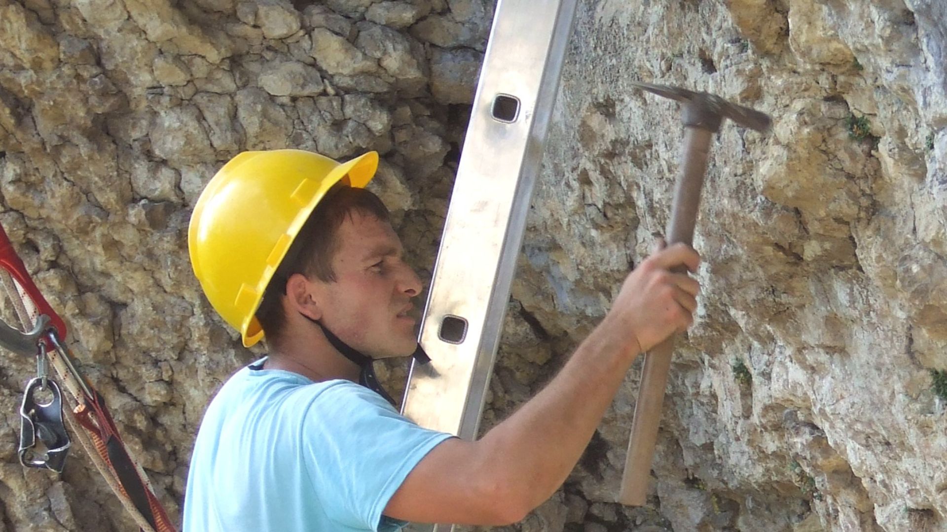 Preparational works to the excavations of Upper Paleolithic archeological layer (Gravettian cultural tradition - Cro-Magnons) at the shelter-cave site of Buran-Kaya in Bilohirsk Raion in Crimea carried out by conjoint team of Ukrainian and French archeolo