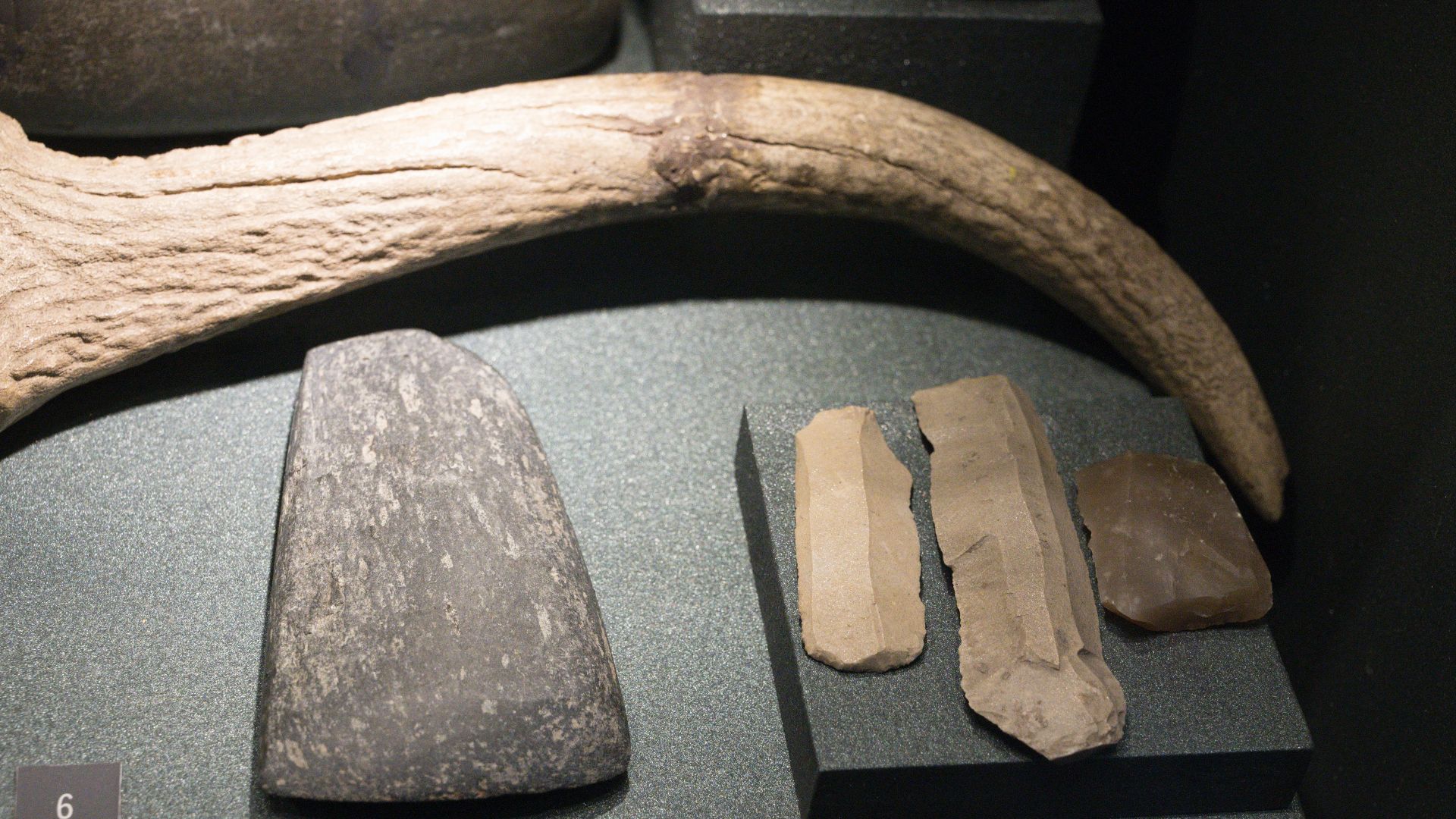 Stone tools. Neolithic or Copper Age. The City of Prague Museum.