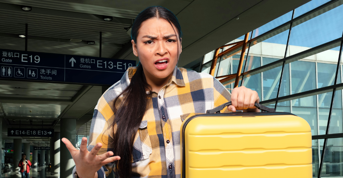 hispanic woman looking angry, annoyed and frustrated
