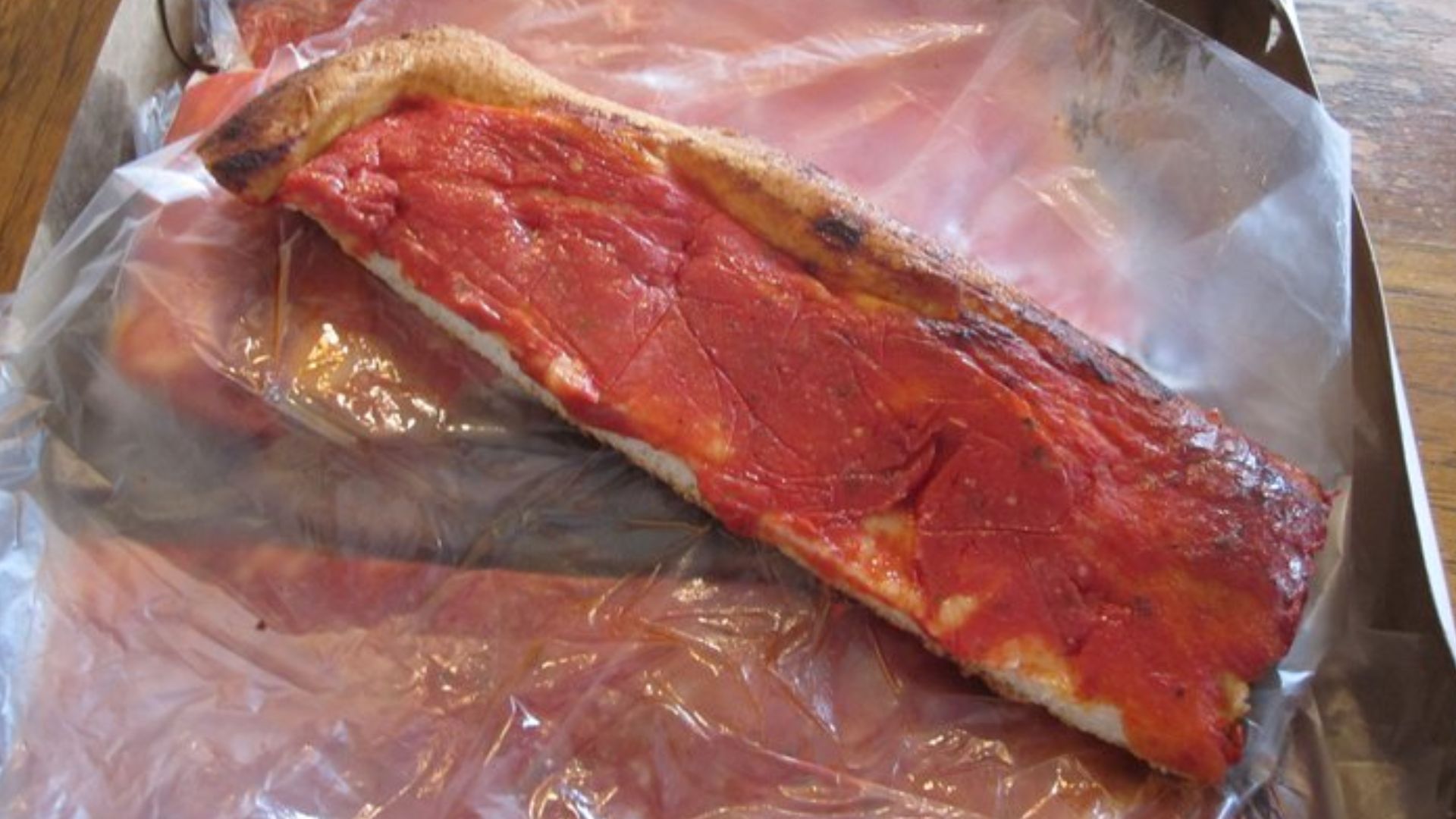 Box of pizza strips from Antonio's bakery Warwick, RI