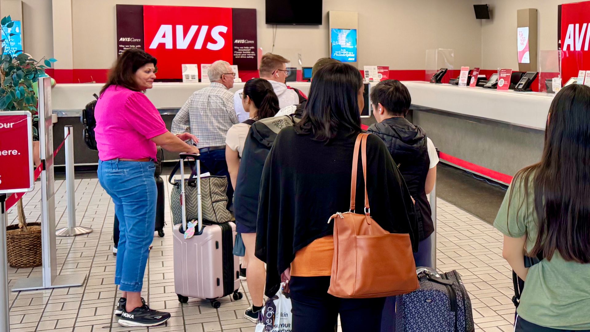 Avis car rental agency at Philadelphia International Airport