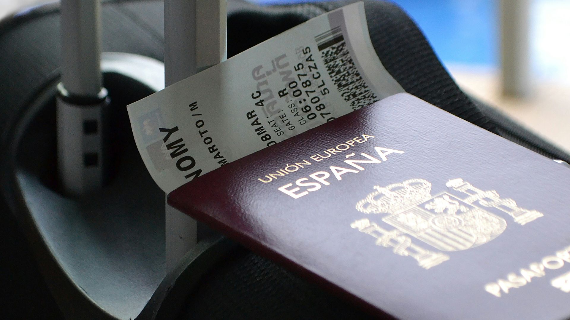 Passport and ticket ready for a trip.