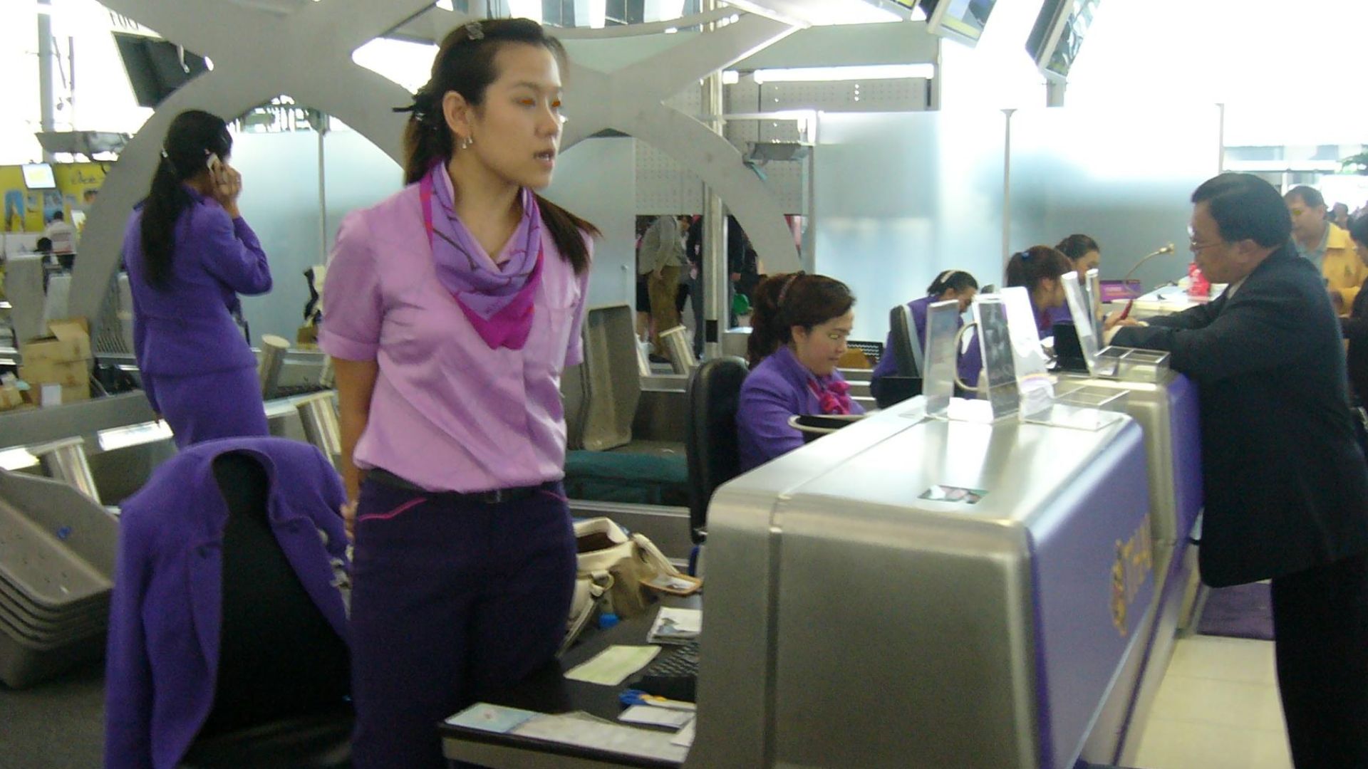 Thai Airways International Check-In-Counters at Suvarnabhumi International Airport, Thailand