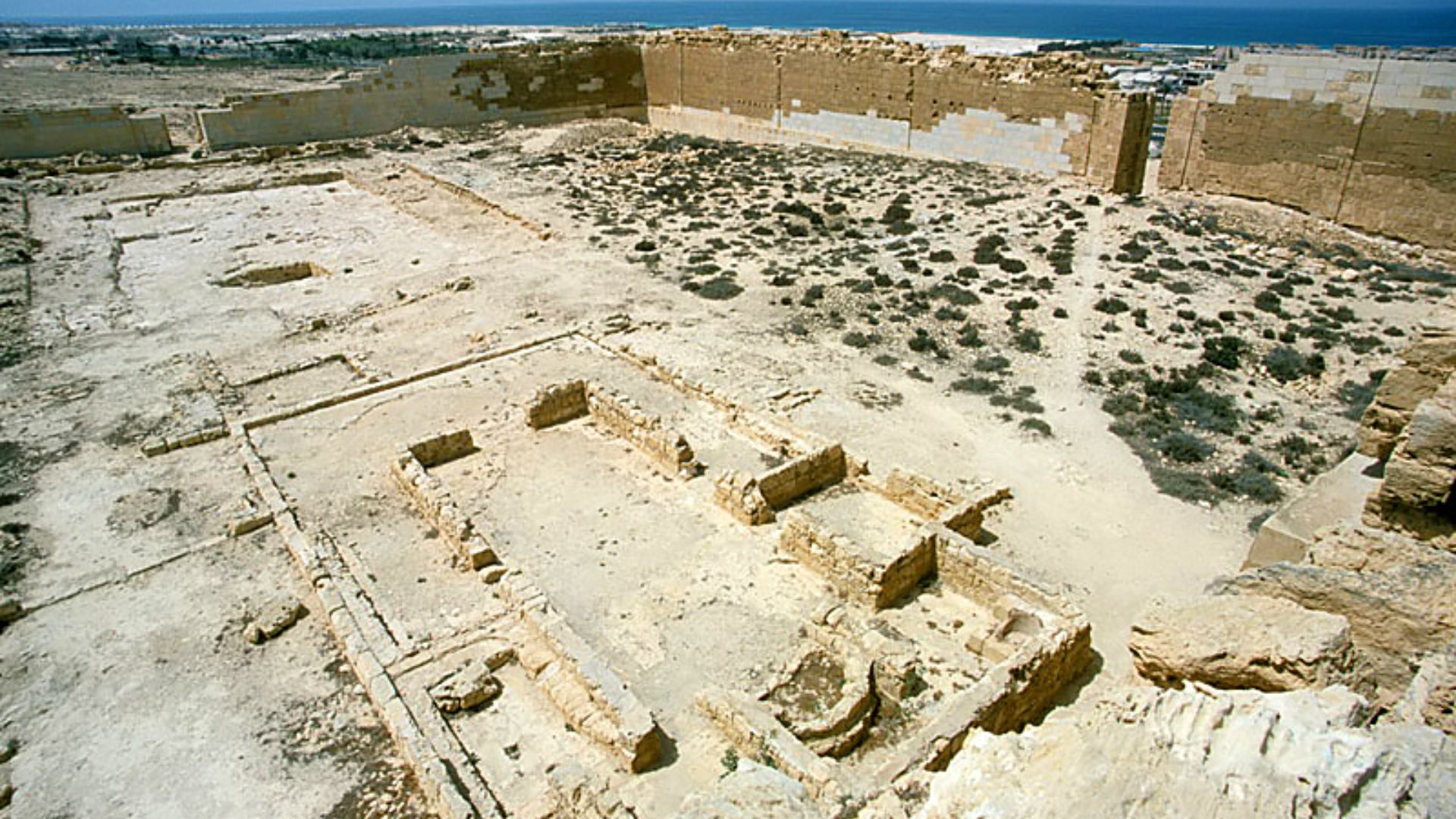 Courtyard in the Temple of Osiris, Abu Sir (Taposiris magna), Egypt