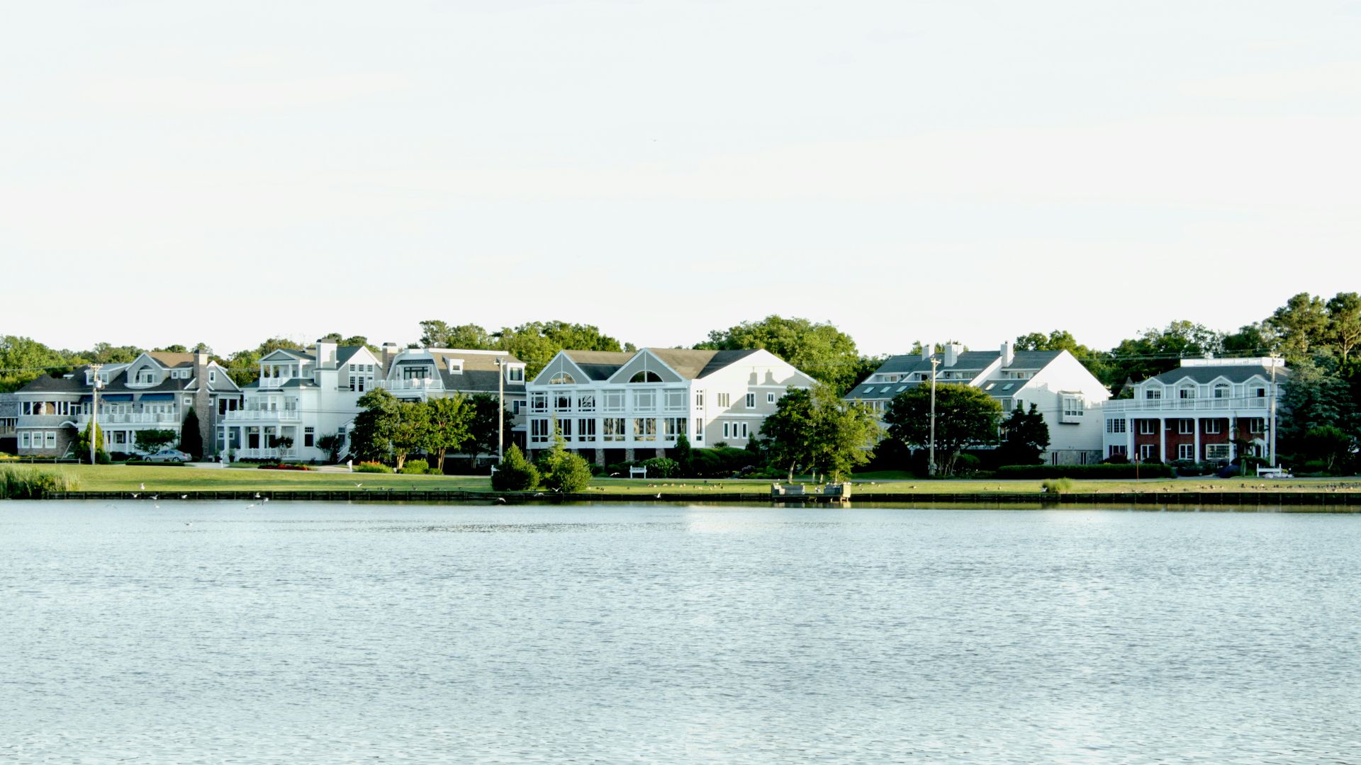 white and green house near body of water during daytime