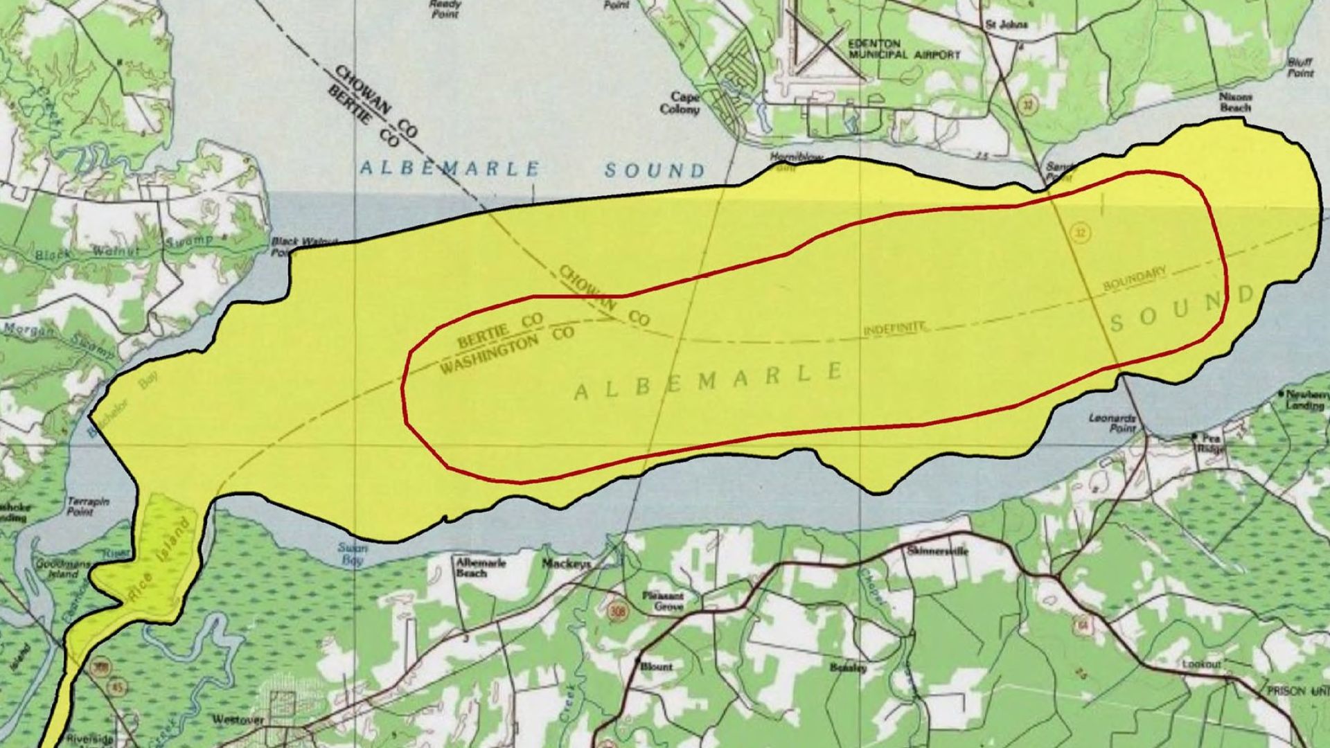 Map of battlefield core and study areas.
